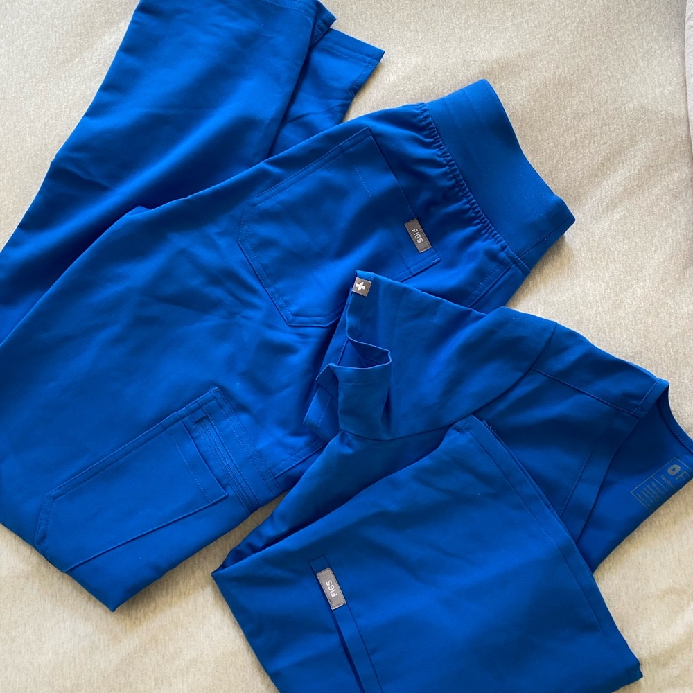 Figs Royal Blue Scrub Set